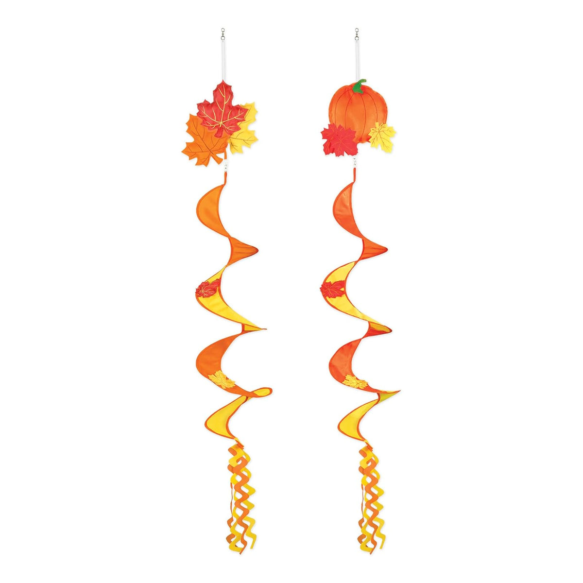 Beistle 2 Piezas de Tela de Nailon otoñal, otoñal, otoño, Acción de Gracias, decoración para Colgar al Aire Libre, 42 Pulgadas, Rojo/Naranja/Amarillo