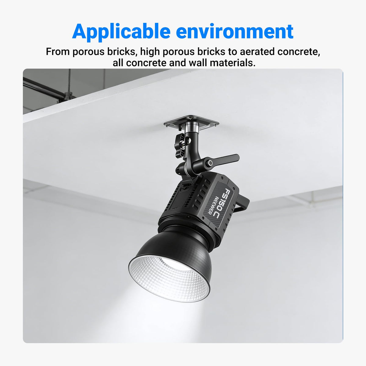 NEEWER Fotografia Foto Estudio Video Wall Ceiling Soporte 5/8" Espiga | Con 1/4" Rosca