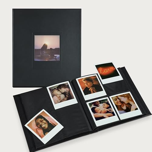 Polaroid Álbum de fotos - Negro - Álbum de fotos grande para fotos instantáneas Polaroid i-Type, 600 y SX-70, capacidad para 160 fotos (6368)