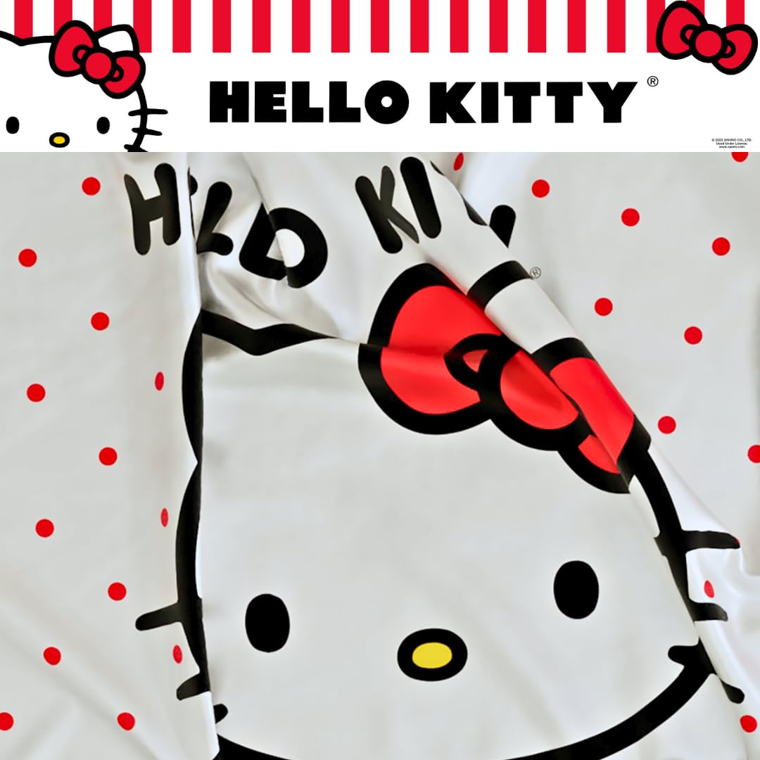 Franco Hello Kitty Beauty Beauty - Funda de Almohada de satén Sedoso tamaño King, 20 x 36 Pulgadas, para Cabello y Piel, (Producto con Licencia Oficial)