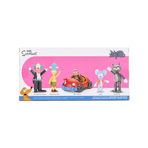 Jakks Pacific - The Simpsons Multipack de Figuras 2.5″ Krusty The Clown Show – Set Coleccionable con Personajes Icónicos para Fans y Niños 4+ Años