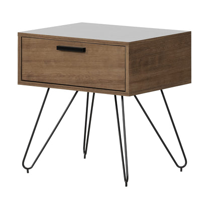 South Shore Buro para recamara con 1 cajón Marrón Slendel. Muebles para recamara, mesas de Noche Furniture
