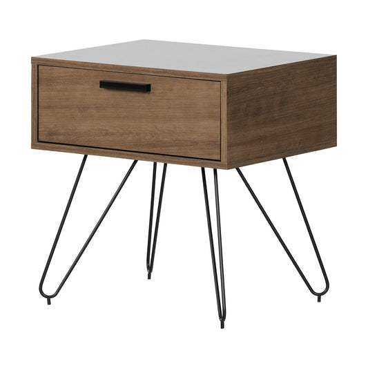 South Shore Buro para recamara con 1 cajón Marrón Slendel. Muebles para recamara, mesas de Noche Furniture
