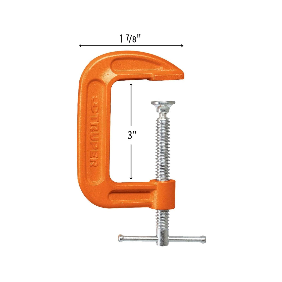 Truper PNT-3, Prensa de hierro nodular para carpintería, 3"