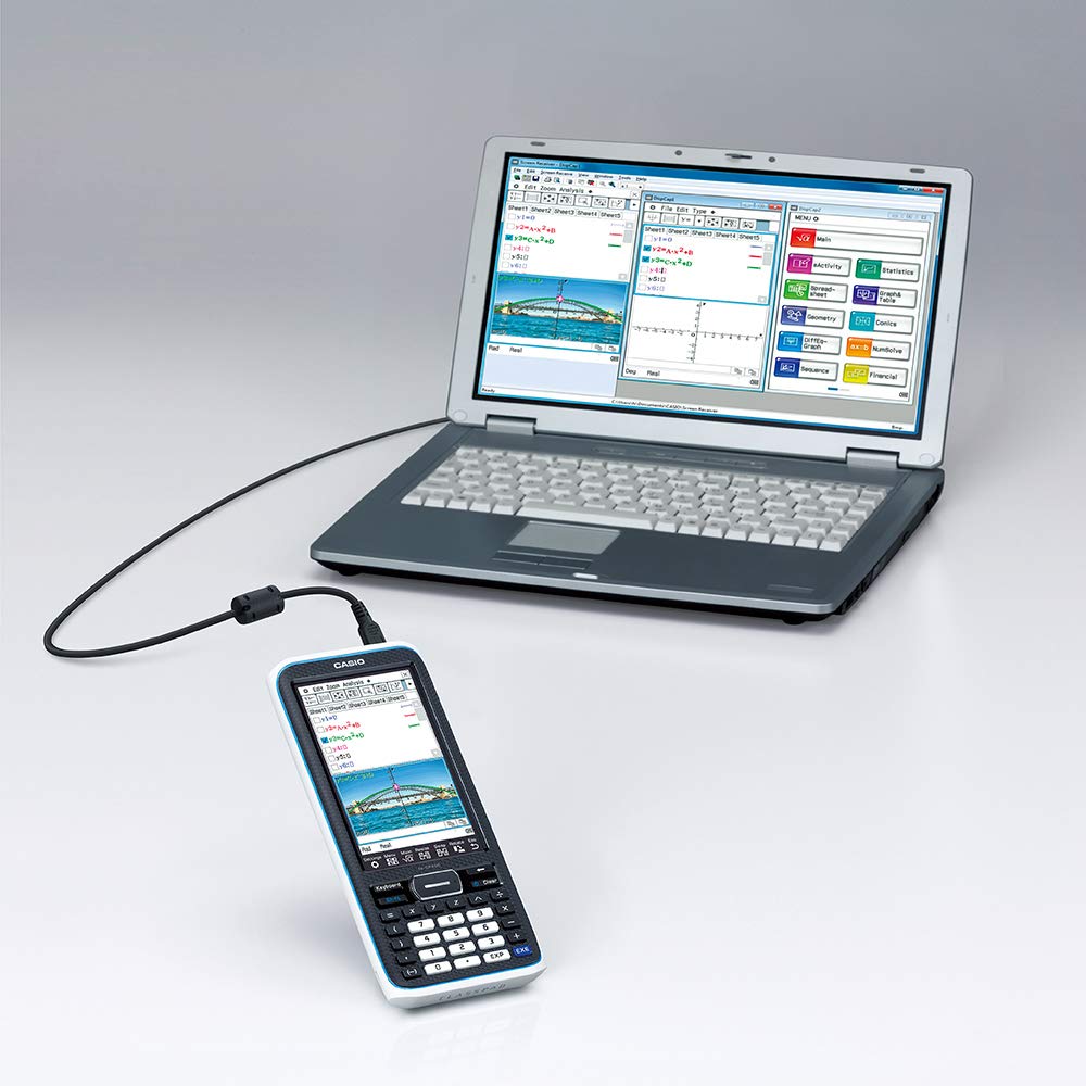 Casio Calculadora Graficadora fx‑CP400, Color Negro, +5000 Funciones, Solar y Batería, Nivel Universidad