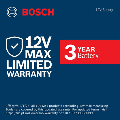 Bosch BAT414 12-Volt Max Lithium-Ion 2.0Ah High Capacity Battery | Compatible con PS20, PS21, PS31, PS41 | Indicador de potencia integrado | Soporte de carga rápida