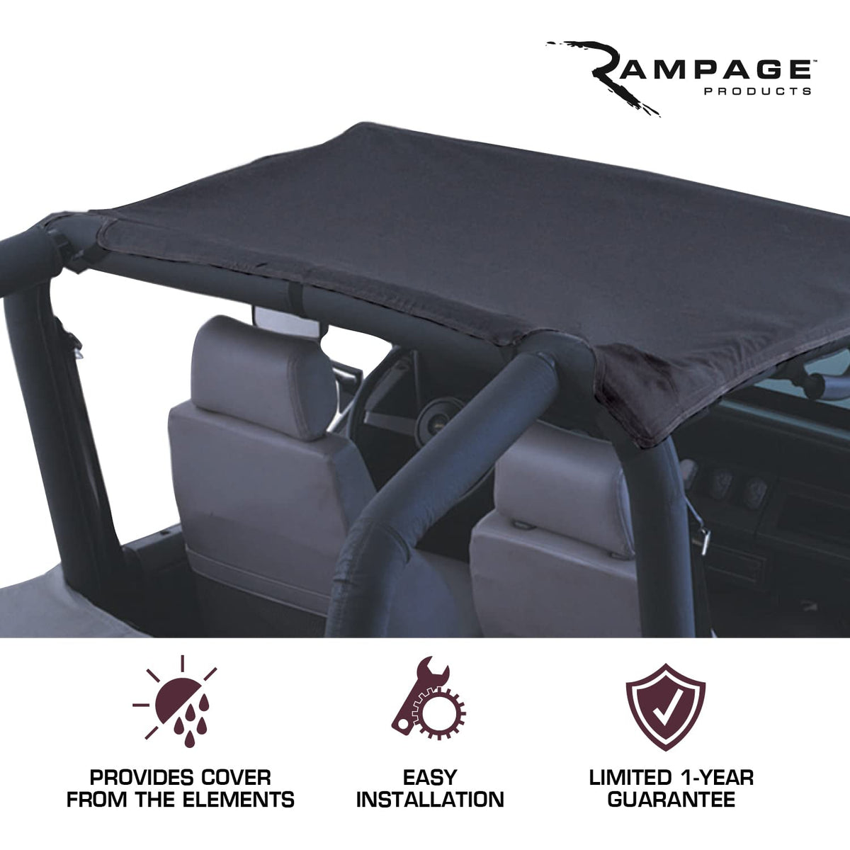 Rampage - Toldo para Parte Superior, Suave, para Automóvil, Spice
