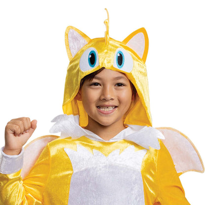 Disfraz de Sonic Tails, disfraz oficial de la película Sonic y tocado, talla M para niños (7-8)
