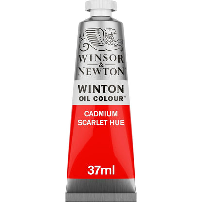 Winsor & Newton Winton Pintura al Óleo, Tubo de 37 ml, Dark Verdigris y Más Colores - Tono escarlata de cadmio