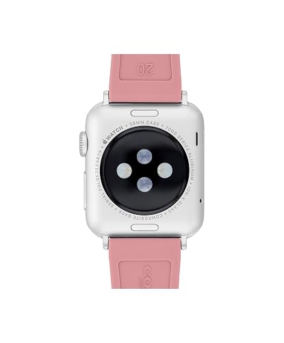 COACH Correa para Apple Watch, compatible con Apple Watch de 38 mm, 40 mm, 41 mm, correa de silicona intercambiable, aspecto elegante, personaliza tu estilo