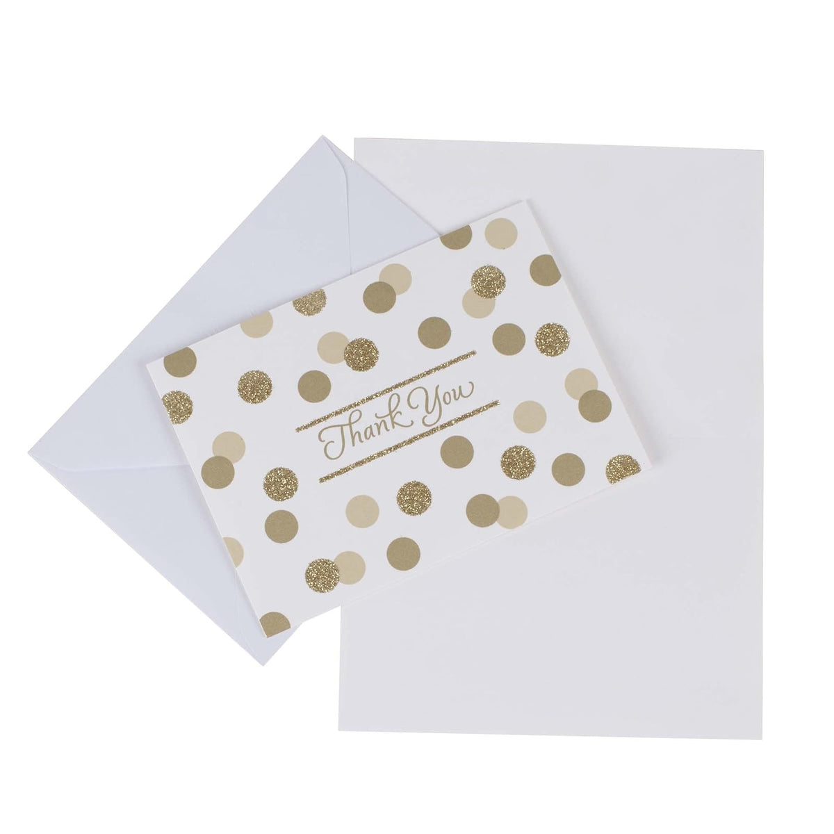 Hallmark - Tarjetas de agradecimiento (40 tarjetas con sobres), Metallic and Gold Dots