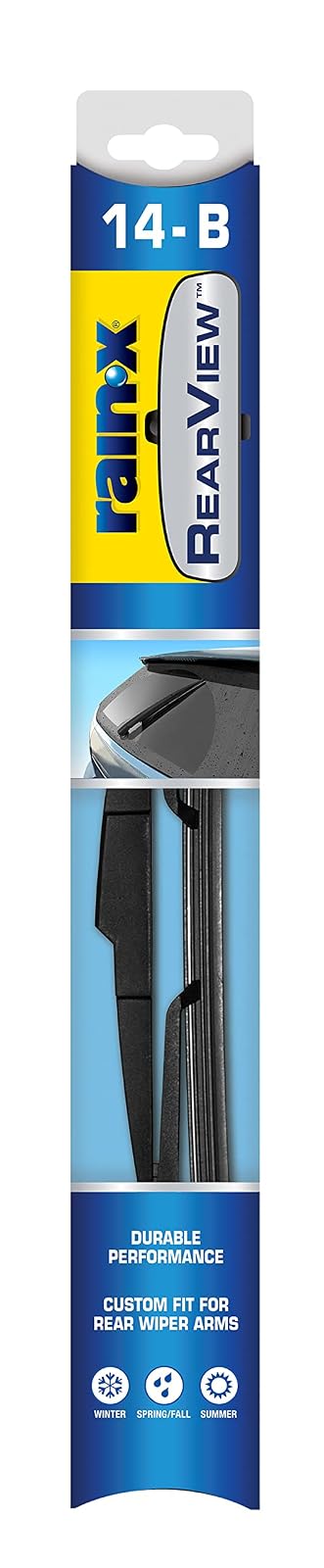 Rain-X 850025 RearView 14-B - Escobilla de limpiaparabrisas trasera compuesta de 14 pulgadas, se adapta a Rock Lock 3 (paquete de 1), escobillas de repuesto para automóviles que cumplen o superan los estándares de calidad y diseño OEM