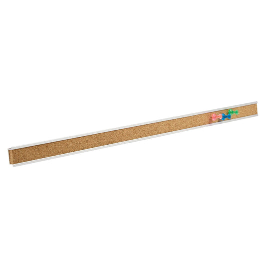 Quartet Bulletin Bar I Boletín de corcho natural, 45.72 cm x 2.5 cm, Natural, 36" x 1"