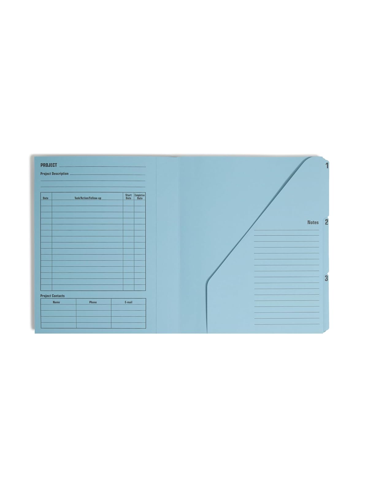 Smead Organizador de proyectos, 10 bolsillos, lados cerrados, plantillas preimpresas, pestañas reforzadas, tamaño carta, azul marino/azul lago (89200)