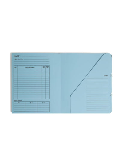 Smead Organizador de proyectos, 10 bolsillos, lados cerrados, plantillas preimpresas, pestañas reforzadas, tamaño carta, azul marino/azul lago (89200)