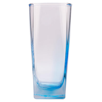 Luminarc 307-6106 Juego de 6 Vasos Largos, Estilo Atemporal con Acabado Azul, Colección Stearling, Elaborados de Vidrio Resistente, Para Agua y Todo Tipo de Bebidas, Capacidad 330 ml