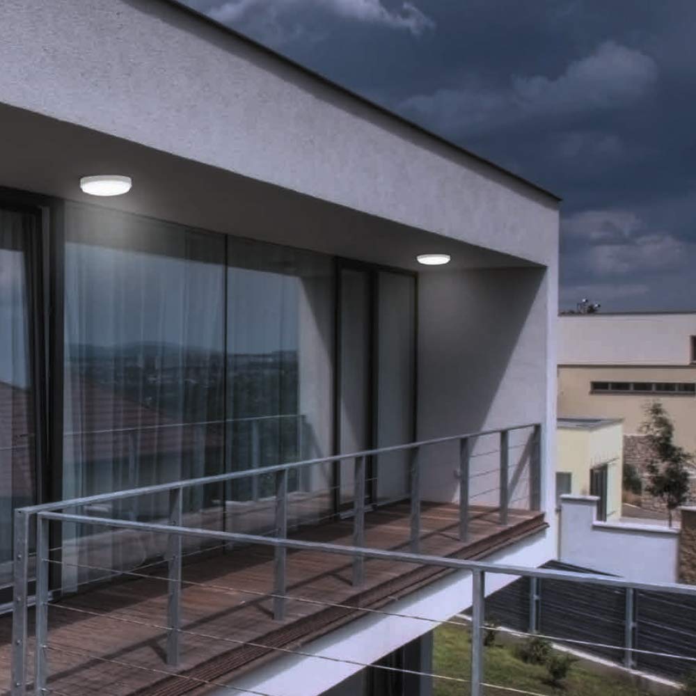 Tecnolite Lámpara Plafón LED de Techo Zona Costera 9PTLLEDC40MVB, 9 W, Luz Blanca Neutra, IP65, IK08, No Atenuable, Blanco