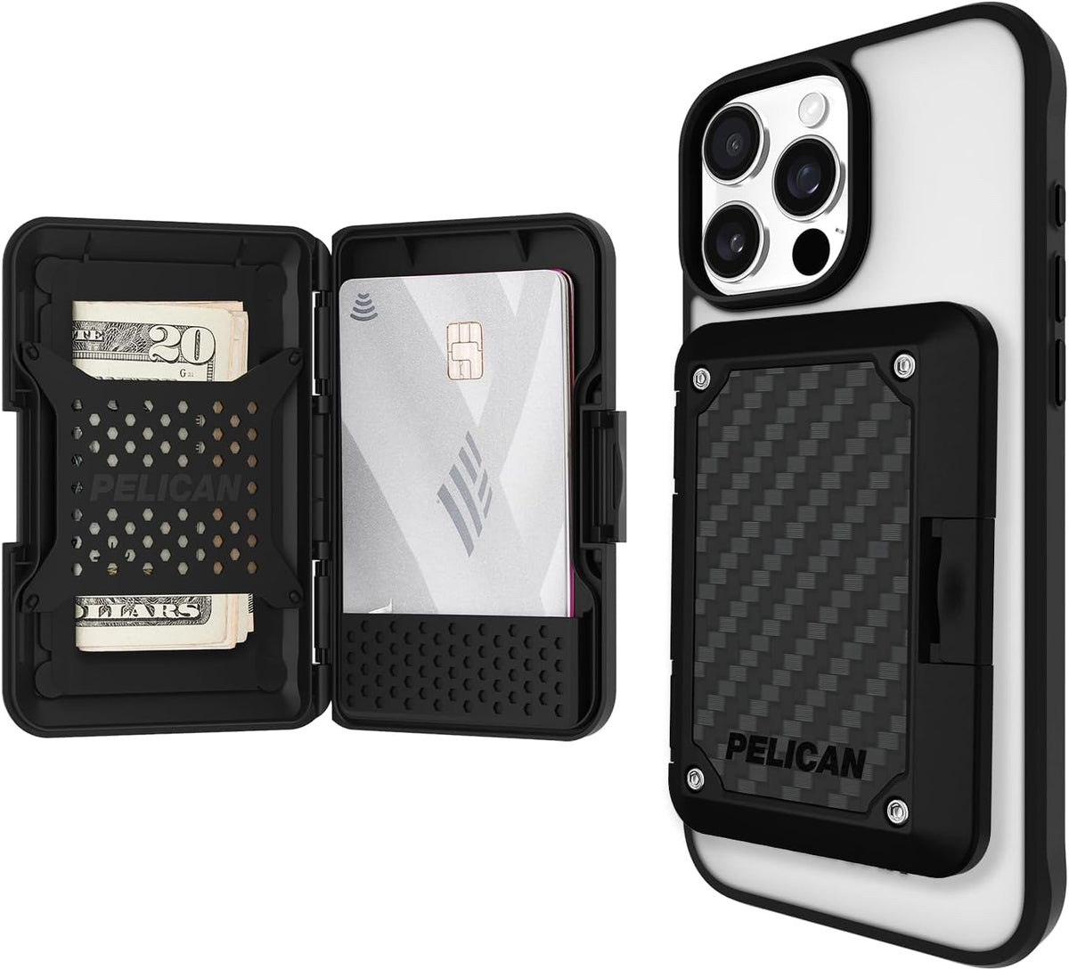 Pelican Cartera Magnética para iPhone 14 Pro Max, 14 Pro, 13 Pro Max, 13 Pro y 12 Pro Max - Negro