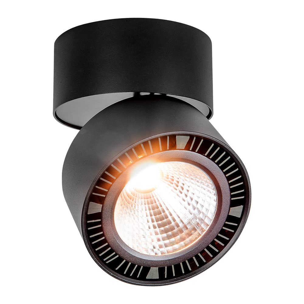 Tecnolite Lámpara Spot LED de Sobreponer Dirigible 24 W, Luz Suave Cálida, No atenuable, LED integrado