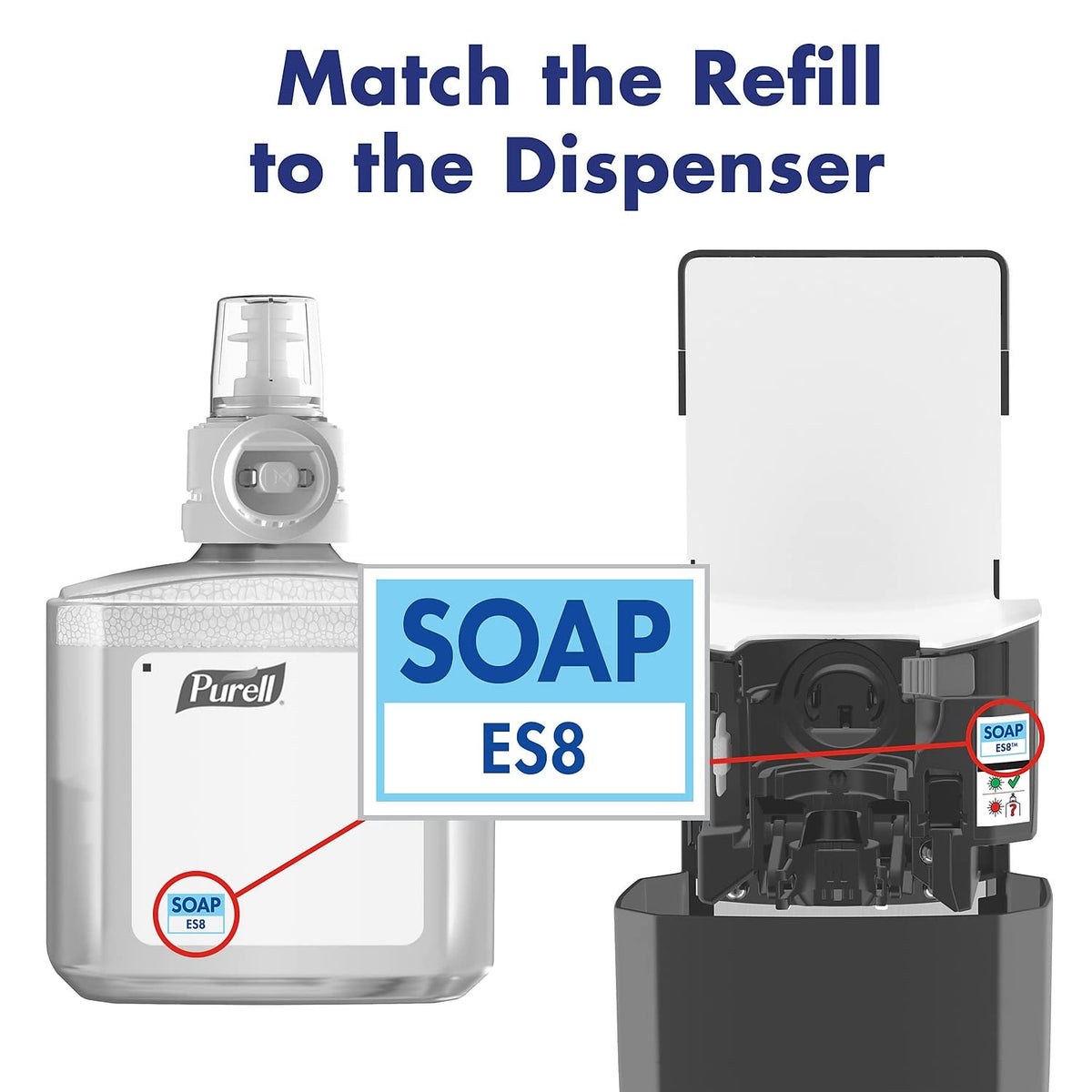 PURELL ES8 Dispensador automático de jabón, Grafito, para 1200 ml PURELL ES8 Healthy Soap (Paquete de 1) - 7734-01 - Fabricado por GOJO, Inc.