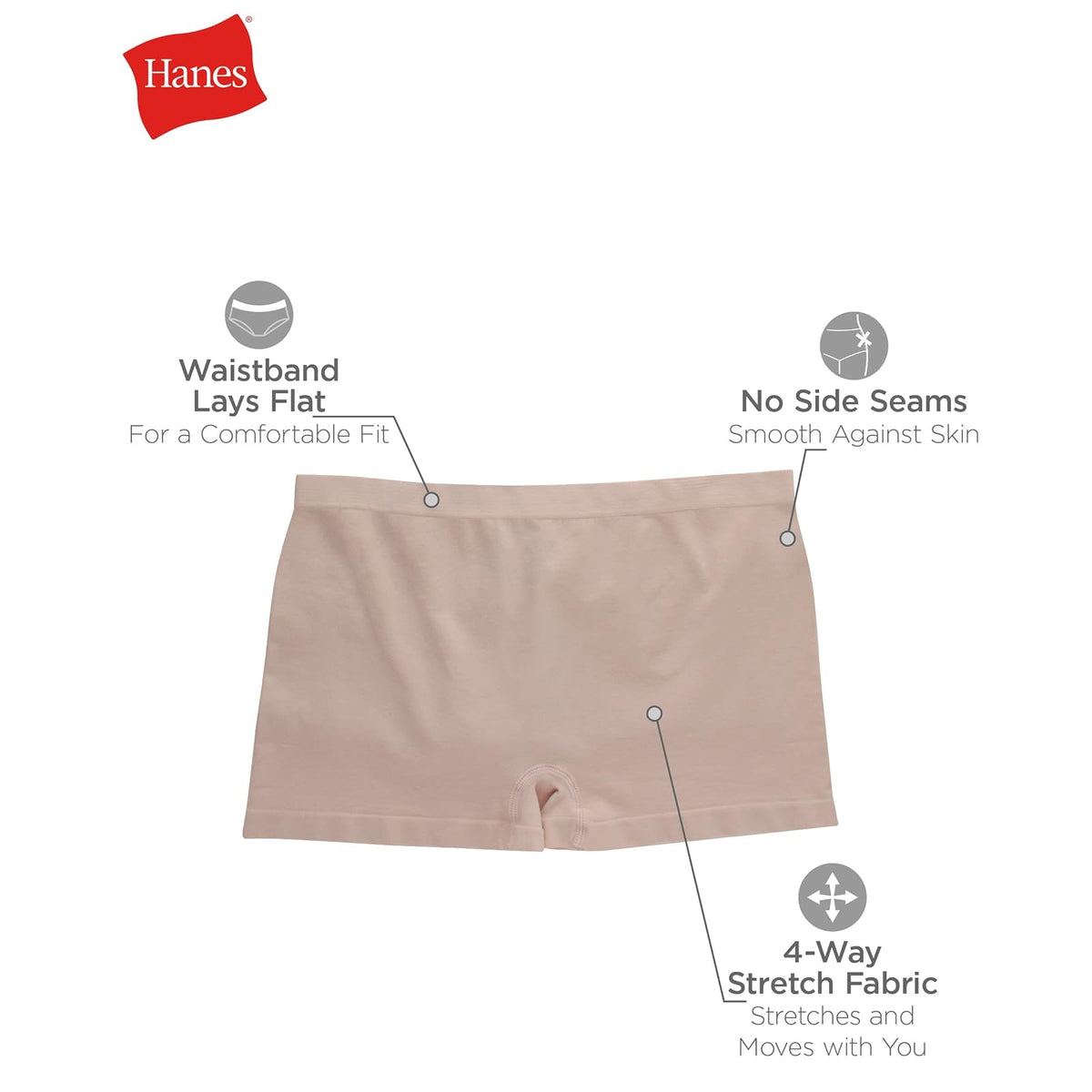 Hanes Paquete de 6 Ropa Interior ComfortFlex Fit, Ropa Interior sin Costuras para Mujer, Multicolor, Talla S-XXL