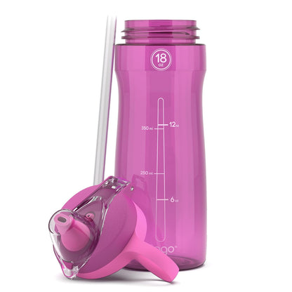 Pogo Botella de Agua con Tapa deslizable, de plástico sin BPA, 532.32 ml