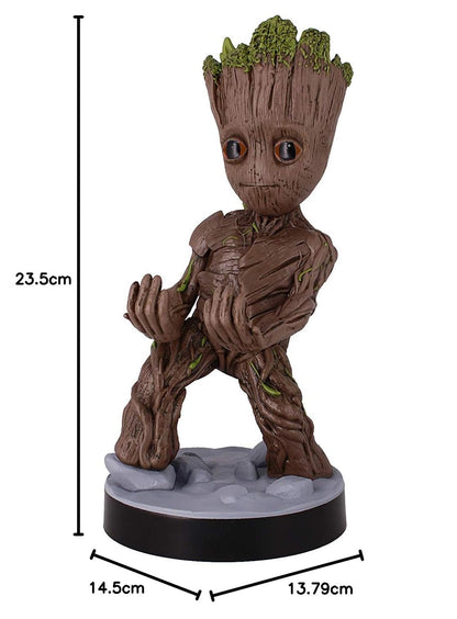Exquisite Gaming Cable Guys Toddler Groot - Soporte para teléfono y Driver | Soporte de estatua de PVC resistente de 8.5 pulgadas, compatible con PS5, Xbox Series X/S y iPhone, Guardians of The Galaxy