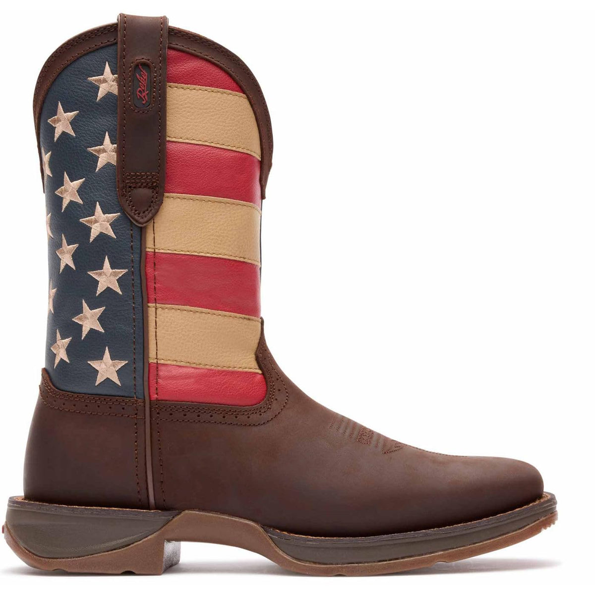 Durango Bandera rebelde para hombre café Db5554 Botas vaqueras tradicionales para hombre