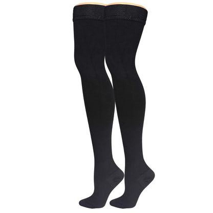 Truform Compression Socks, 20-30 Mmhg, Men's Dress Socks, Thigh High Over Knee Length Black, Pack of 1