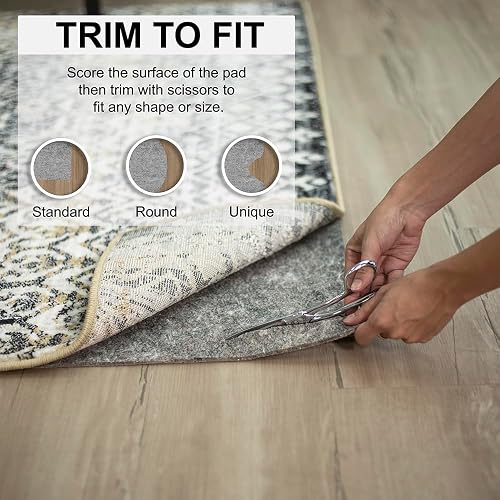 Mohawk Home Dual Surface Felt Non Slip Rug Pad, 2'x12', 1/4 Inch Thick, Safe for All Floors