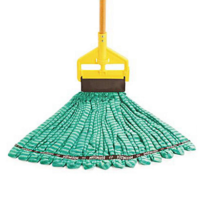 Rubbermaid Commercial Products FGT85206GR00 Cabezal de trapeador de tubo de microfibra (mediano, diadema de 5 pulgadas, verde)