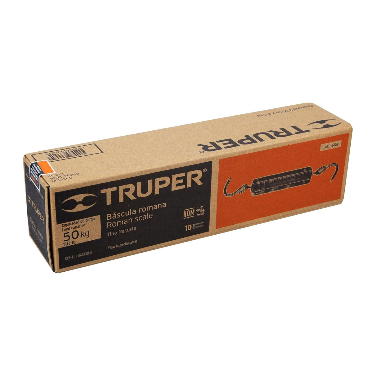 Truper BAS-50R, Báscula romana de resorte de 50 kg