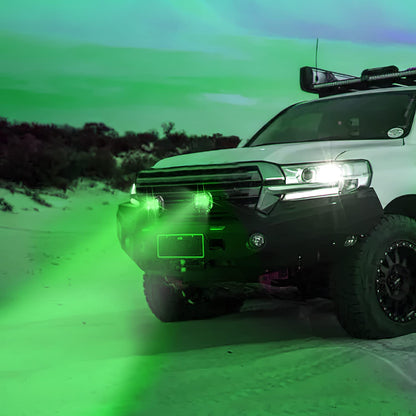 Nilight - Luz LED de 4 pulgadas, luces antiniebla de conducción de puntos verdes, 2 unidades, 18 W, pesca, caza, emergencia, señal de seguridad, remolque, iluminación de caza para UTV, camioneta,