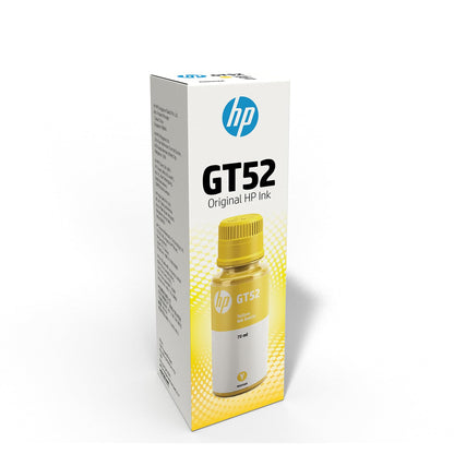 HP Botella de Tinta GT52 Amarillo Original, para Smart Tank 514,517,616,500,515,519,530,533,615,618, Deskjet 5810,5820, Ink Tank 115, 318,319,410,415,416,418,419,455,457,450,315 (M0H56AL)