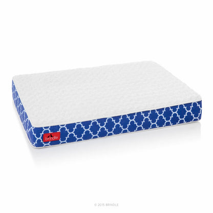 Cama para mascotas de Memory Foam con diseño impermeable Brindle: celosías color azul marino