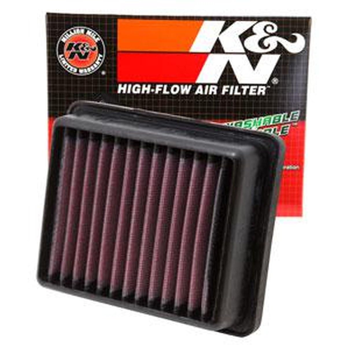K&N KT-1211 Filtro de Aire del Motor para KTM RC125 RC390 200 Duke RC200 125 Duke 250 Duke 390 Duke 2011-2019, Negro