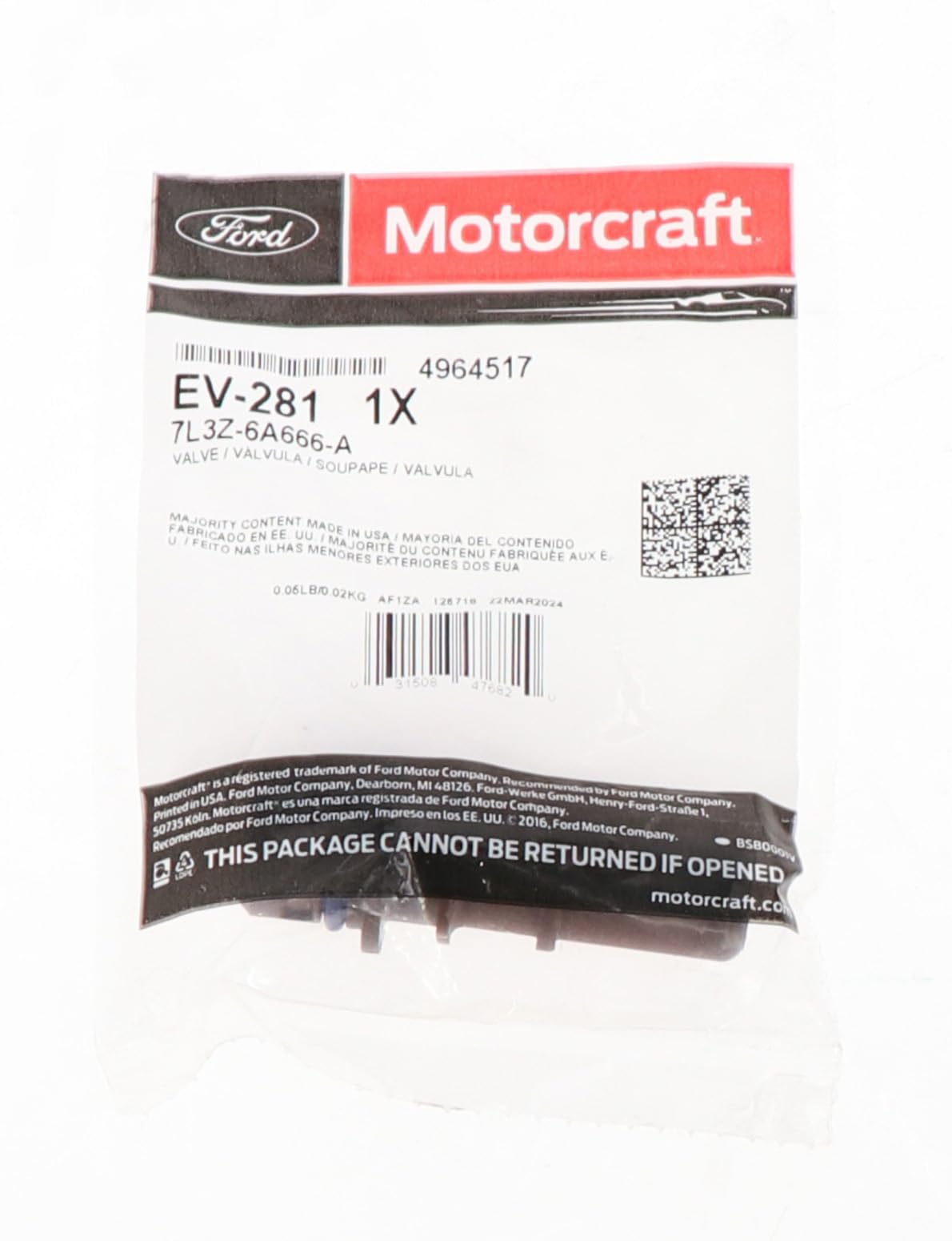 Motorcraft Conjunto de Válvula EV281