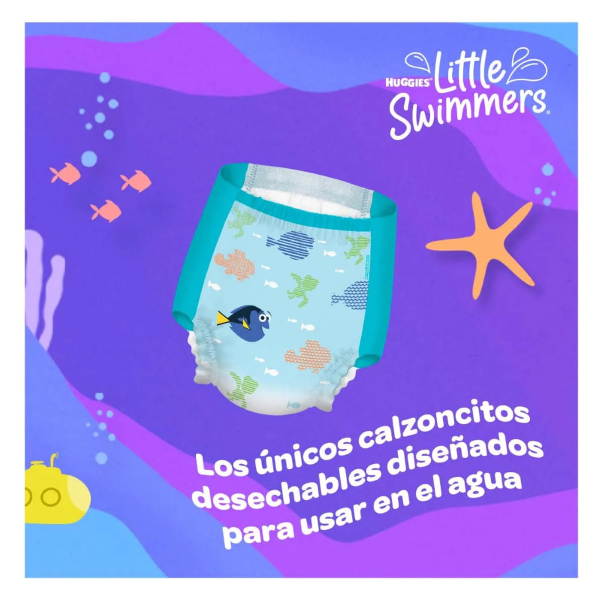 Huggies Little Swimmers Calzoncito Desechable para Nadar, Talla Mediana Unisex, Paquete con 11 piezas, Ideal para bebés de 11 a 15 kg, empaque puede variar