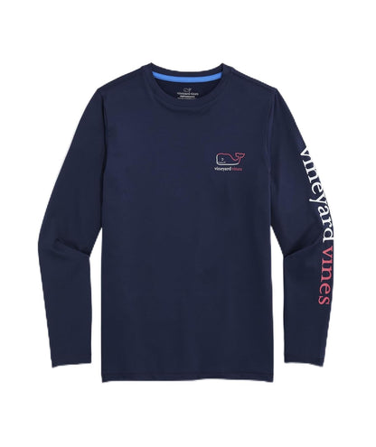 Vineyard Vines Burgee Whale - Playera de Manga Larga para niños