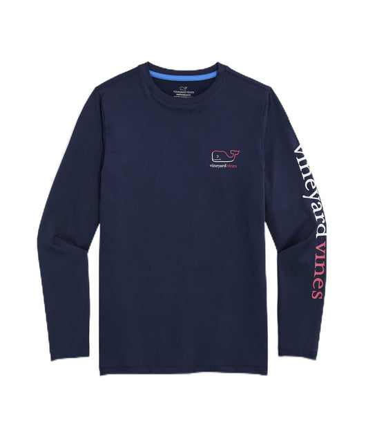 Vineyard Vines Burgee Whale - Playera de Manga Larga para niños