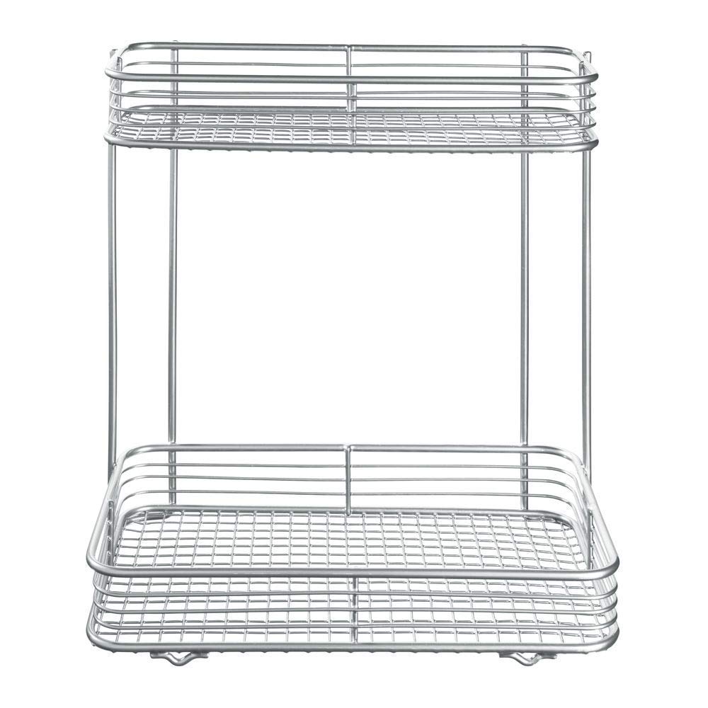 InterDesign Vienna 2-Tier Rectangular Shelf for Cosmetics and Toiletry Storage, Bathroom, Countertop, Desk, and Vanity