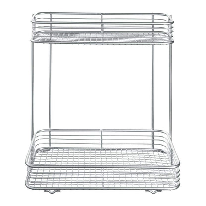 InterDesign Vienna 2-Tier Rectangular Shelf for Cosmetics and Toiletry Storage, Bathroom, Countertop, Desk, and Vanity