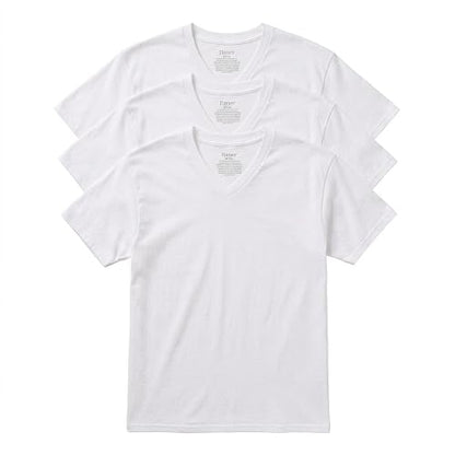 Hanes Playera Cuello V, Paquete de 3 piezas