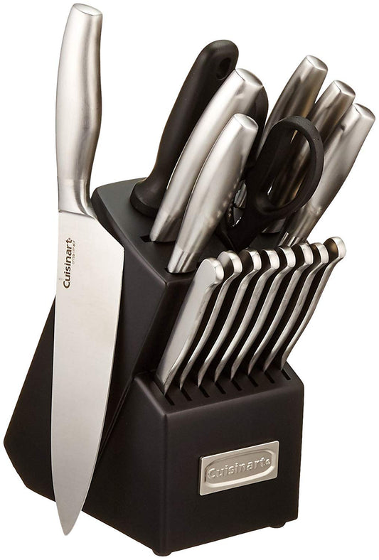 Cuisinart C77SS-17P - Juego de 17 piezas para cuchillos, acero inoxidable