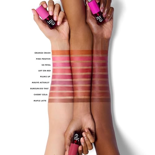 e.l.f. Cosmetics Sheer For It Rubor Líquido Traslúcido Rojo Clásico | Left On Red, Con Acabado Natural y Luminoso, Fórmula Ligera de Larga Duración, Vegano y Libre de Crueldad Animal