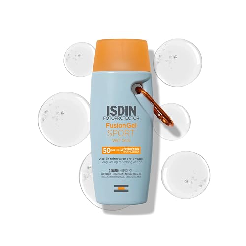 ISDIN Fotoprotector Fusion Gel Sport SPF 50+, Protector Solar Corporal en gel ideal para practicar deporte, 100ml