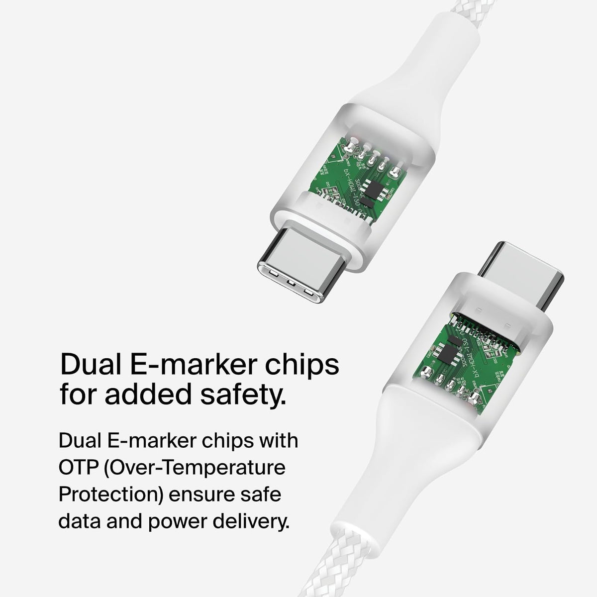 Belkin BoostCharge - Cable de alimentación USB-C a USB-C (1 M, 3.2 pies), cable de carga rápida con entrega de alimentación de 240 W, certificado USB-IF, compatible con MacBook Pro, Chromebook,