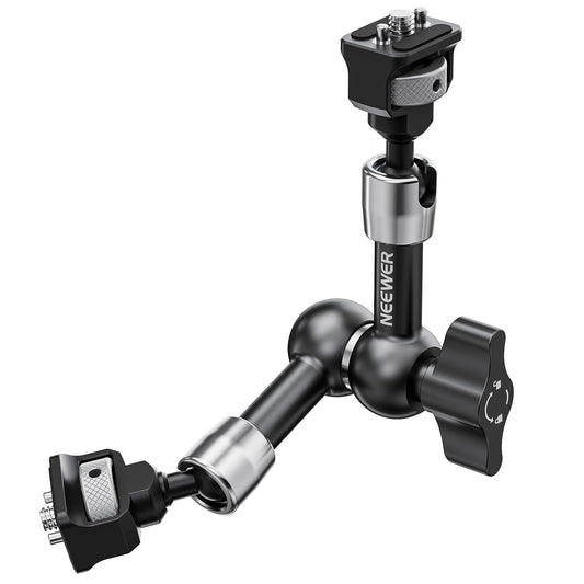 NEEWER 7" Brazo Mágico Articulado con 360° Cabezas Bola y Pines para ARRI, Montaje Monitor Cámara con Tornillos 1/4" para Cámara Acción DSLR Monitor Luz de Video Compatible con SmallRig Cage Rig,ST07