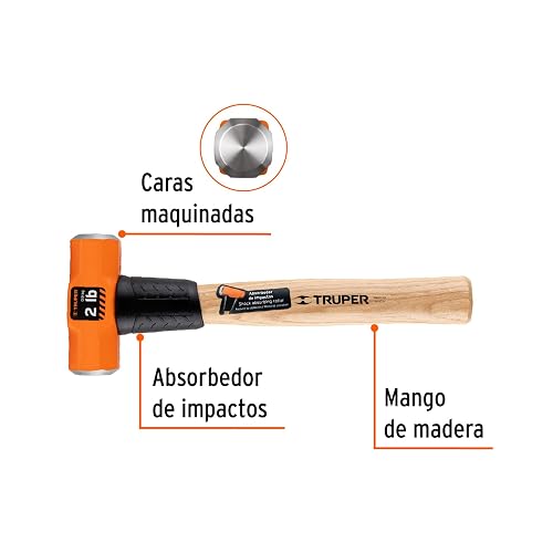 Truper MD-2M, Marro octagonal 2 lbs. Mango madera 12"