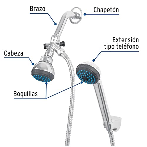 Foset Basic R-007, Regadera plástica tipo teléfono, Basic